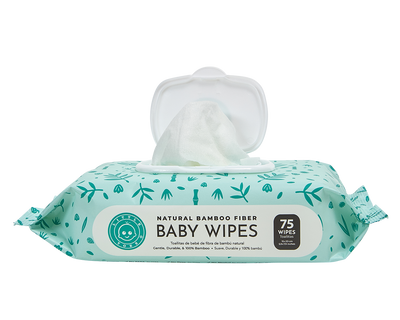 Little Toes Natural Bamboo Fiber Baby Wipes- Pack of 75